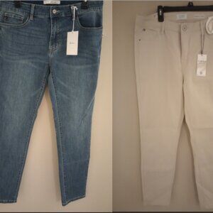 Lot of 2 Kancan and Curve Women Blue and Bone Jean Size 12 and 13 New with Tags